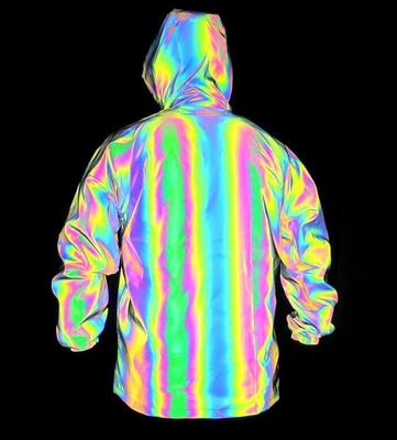 Apparel Custom Vendor China Men'S Colorful Reflective Jacket Night Sporting Hooded Zipper Pullover Hooded Coat